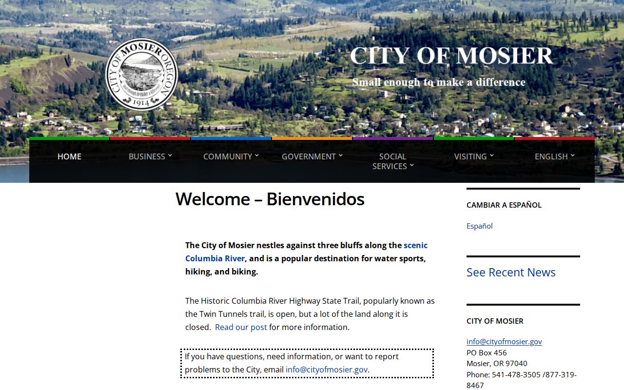 Mosier criminal records and shared Mosier Center emergency infrastructure
