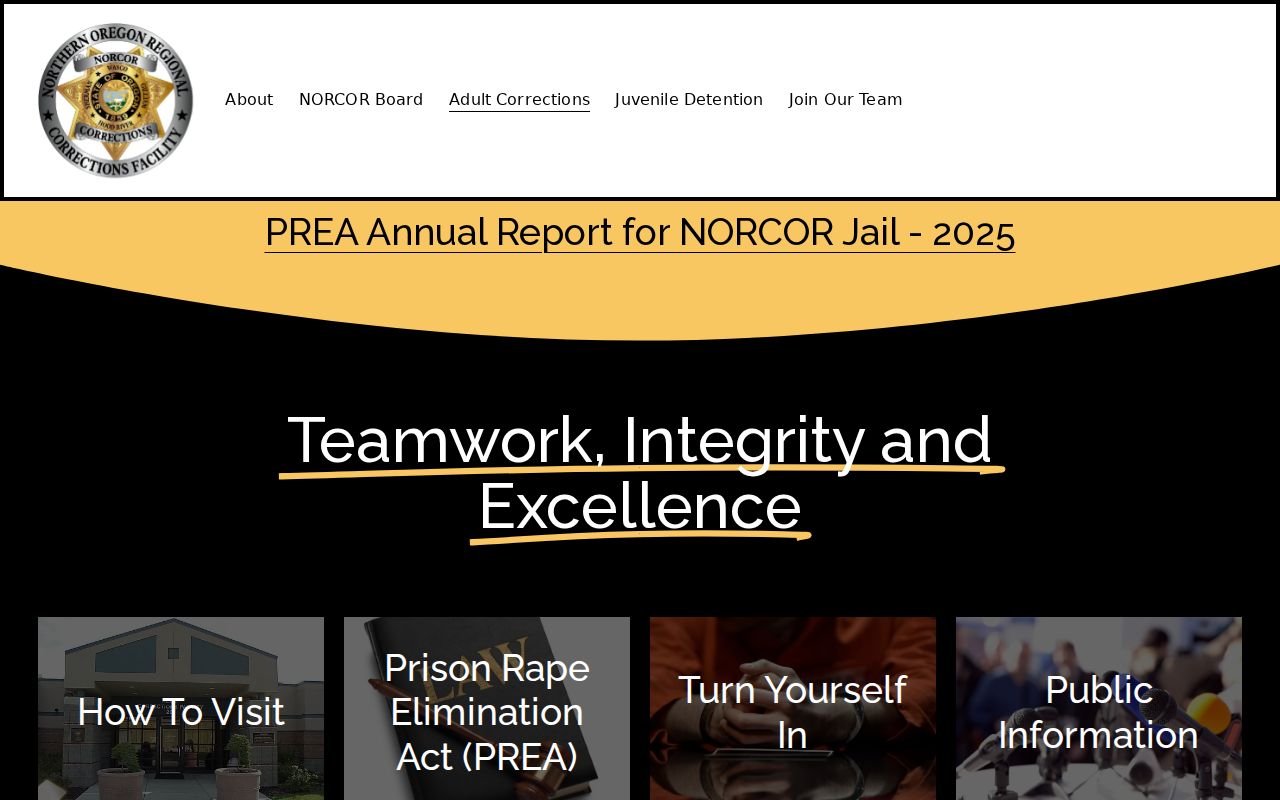 NORCOR Adult Corrections official website