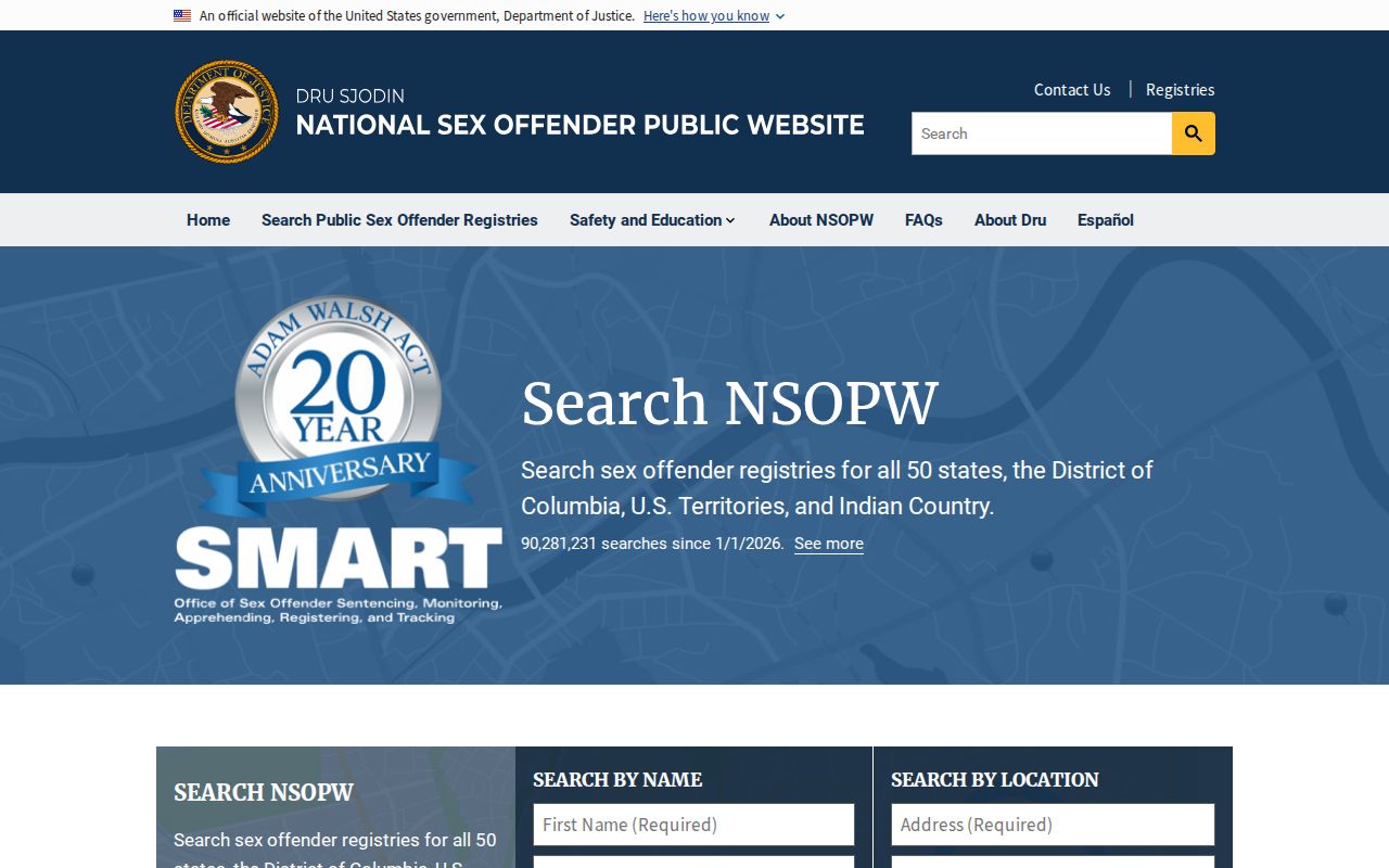 Wasco County sex offender lookup supplemented by the DOJ national registry